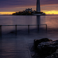 Buy canvas prints of St Marys Lighthouse Whitley Bay by Steve Smith