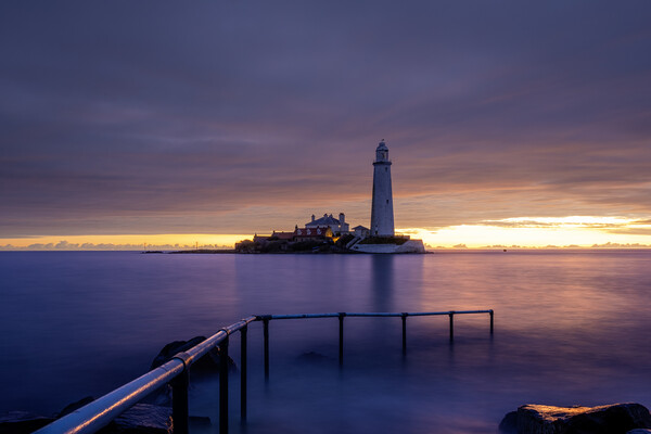 St Marys Lighthouse Whitley Bay Picture Board by Steve Smith