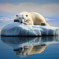 Buy canvas prints of Sleeping Polar Bear by Steve Smith