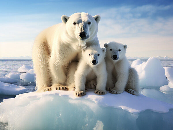 Polar Bear Family Picture Board by Steve Smith
