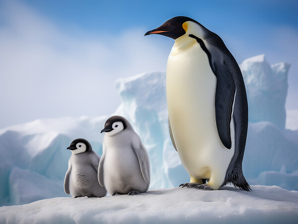 Emperor Penguins Picture Board by Steve Smith