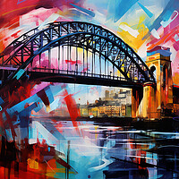 Buy canvas prints of Tyne Bridge Abstract by Steve Smith