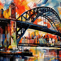 Buy canvas prints of Tyne Bridge Abstract by Steve Smith