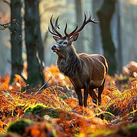 Buy canvas prints of Scottish Red Deer Stag by Steve Smith