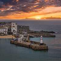 Buy canvas prints of St Ives Pier Sunset by Steve Smith