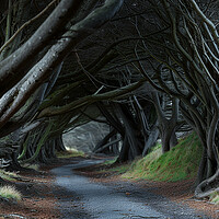 Buy canvas prints of The Dark Hedges by Steve Smith
