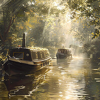 Buy canvas prints of Canal Life by Steve Smith