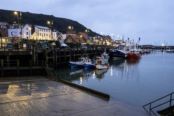 Scarborough Blue Hour Picture Board by Steve Smith