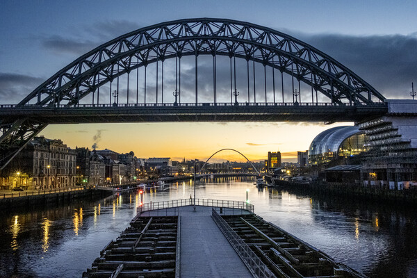 Tyne Bridge Sunrise Picture Board by Steve Smith