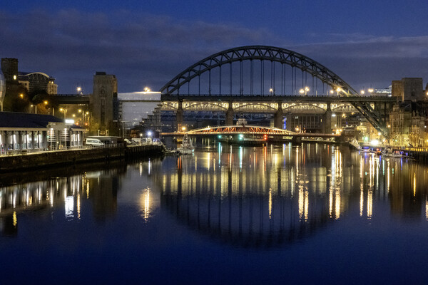 Tyne Bridge Reflections Picture Board by Steve Smith