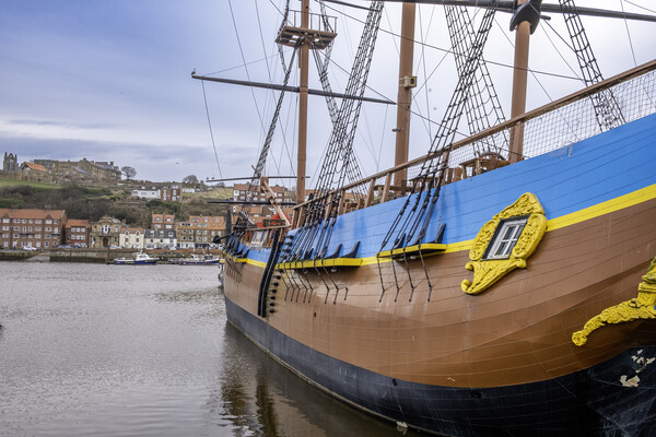 HMS Endeavour Whitby Picture Board by Steve Smith
