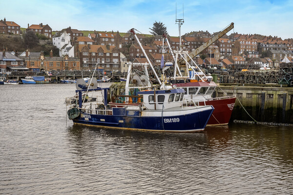Whitby Fishing Picture Board by Steve Smith