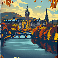 Buy canvas prints of Glasgow Retro Poster by Steve Smith