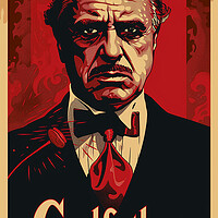 Buy canvas prints of The Godfather Poster by Steve Smith