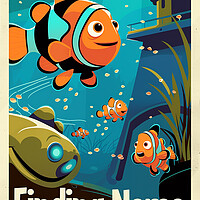 Buy canvas prints of Finding Nemo Poster by Steve Smith