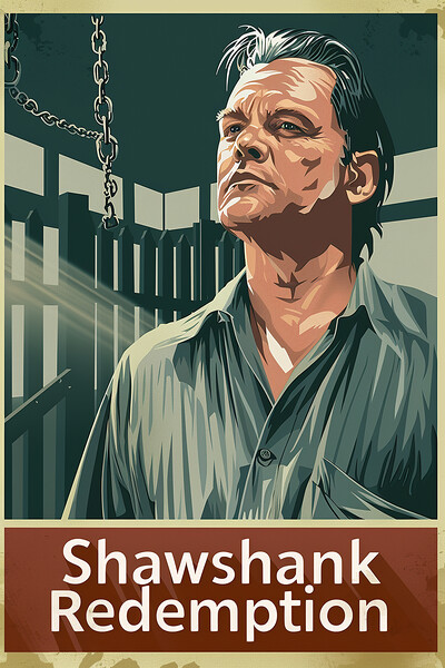 Shawshank Redmption Poster Picture Board by Steve Smith