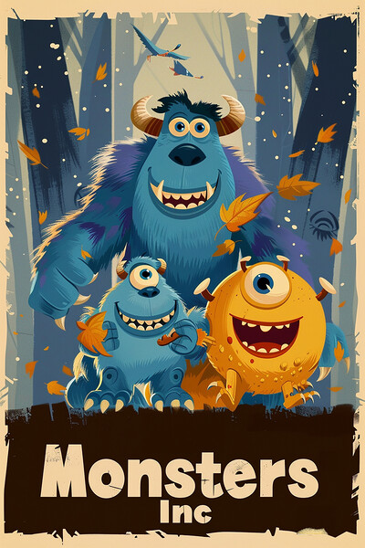 Monsters Inc Poster Picture Board by Steve Smith