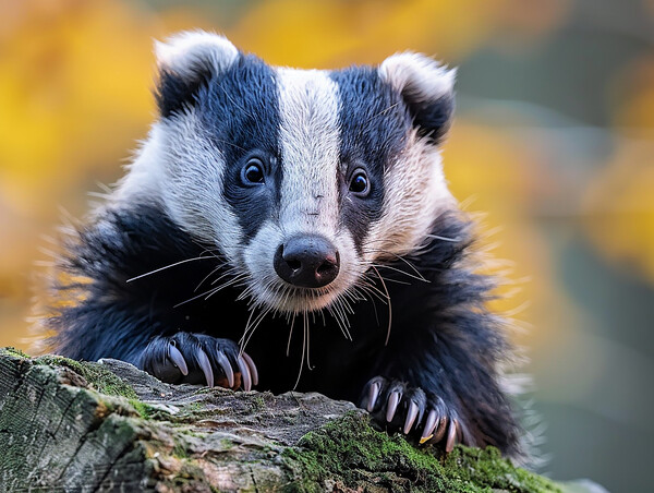 British Badger Picture Board by Steve Smith