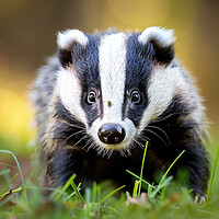 Buy canvas prints of British Badger by Steve Smith