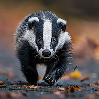 Buy canvas prints of British Badger by Steve Smith
