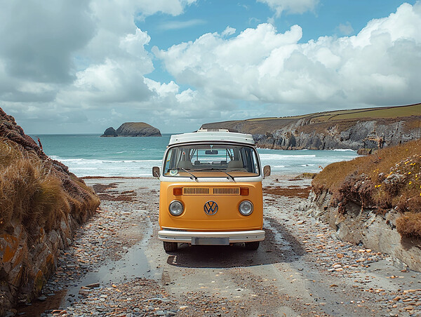 Volkswagon Campervan Picture Board by Steve Smith