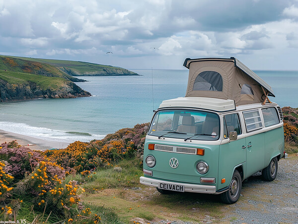 Volkswagon Campervan Picture Board by Steve Smith