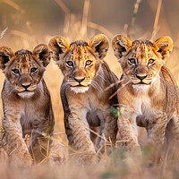Buy canvas prints of Lion Cubs by Steve Smith