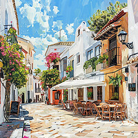 Buy canvas prints of Marbella Old Town by Steve Smith