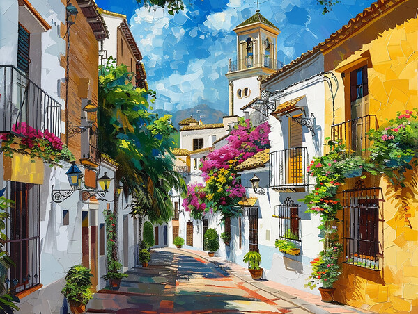 Marbella Old Town Picture Board by Steve Smith