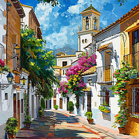 Buy canvas prints of Marbella Old Town by Steve Smith