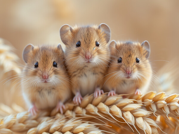 Harvest Mice Picture Board by Steve Smith