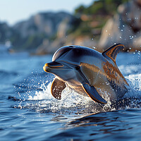 Buy canvas prints of Oceanic Dolphin by Steve Smith
