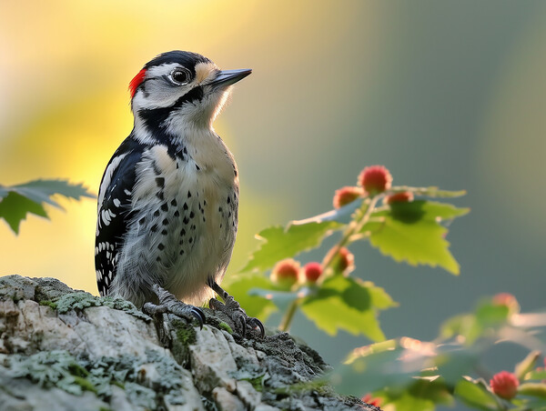 Greated Spotted Woodpecker Picture Board by Steve Smith