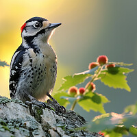 Buy canvas prints of Greated Spotted Woodpecker by Steve Smith