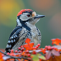 Buy canvas prints of Lesser Spotted Woodpecker by Steve Smith