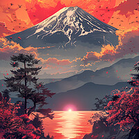 Buy canvas prints of Mount Fuji Japan Art by Steve Smith
