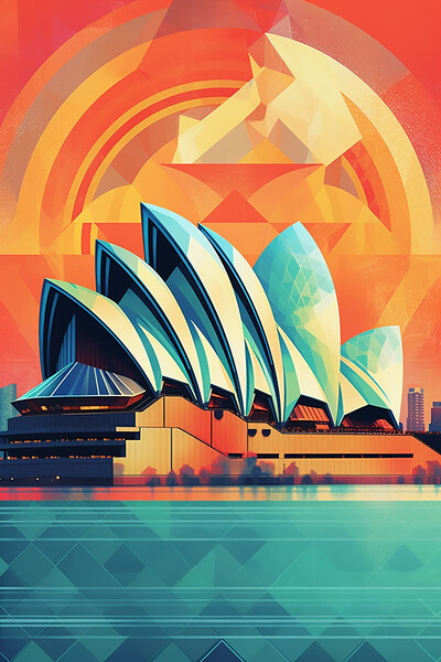 Vintage Travel Poster Sydney Picture Board by Steve Smith