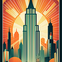 Buy canvas prints of Vintage Travel Poster Manhattan by Steve Smith
