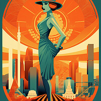 Buy canvas prints of Vintage Travel Poster Las Vegas by Steve Smith