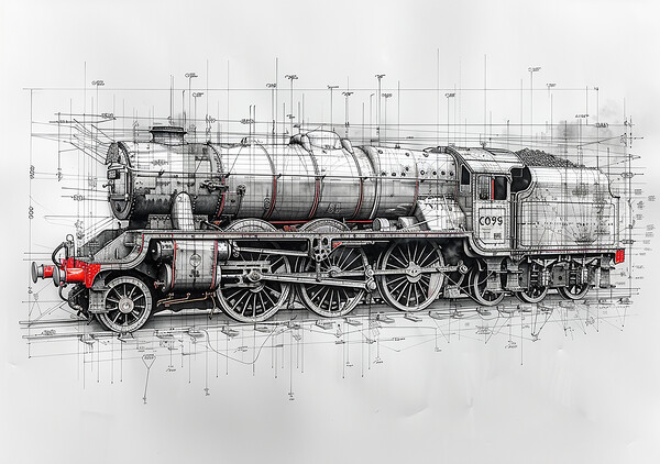 Flying Scotsman Steam Train Picture Board by Steve Smith
