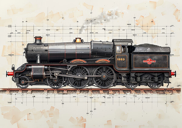 Iconic Flying Scotsman Steam Train Picture Board by Steve Smith