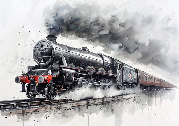 Iconic Flying Scotsman Steam Train Picture Board by Steve Smith