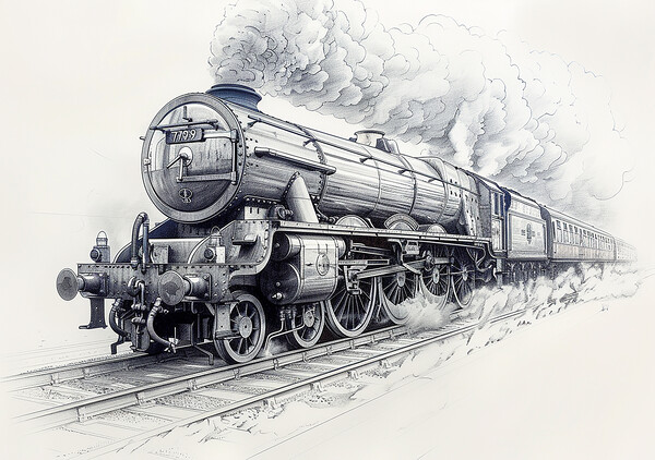 Iconic Flying Scotsman Train Picture Board by Steve Smith
