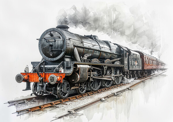 Iconic Flying Scotsman Train Picture Board by Steve Smith