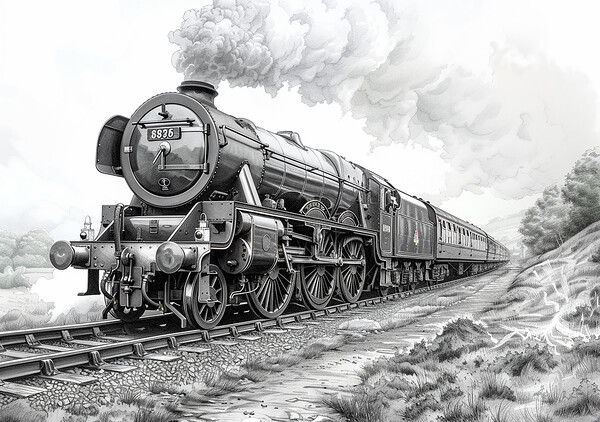 The Flying Scotsman  Picture Board by Steve Smith