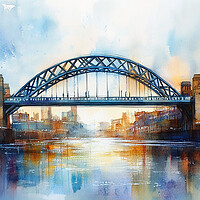 Tyne Bridge Newcastle Watercolour