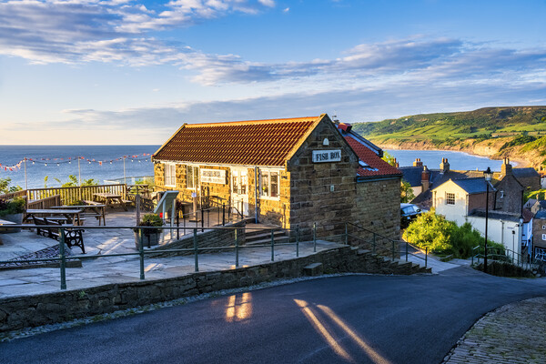Fish Box Robin Hoods Bay Yorkshire Picture Board by Tim Hill