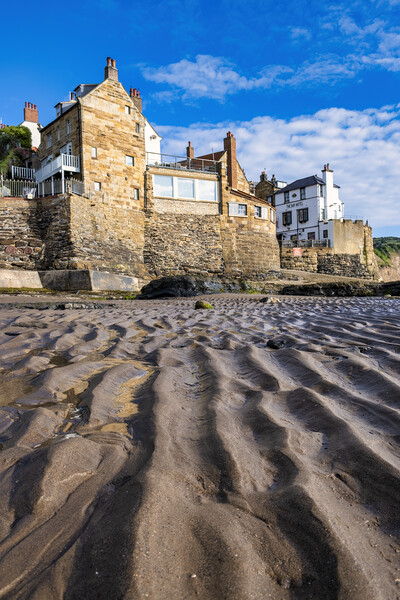 Ripples in the sand, Robin Hoods Bay Picture Board by Tim Hill