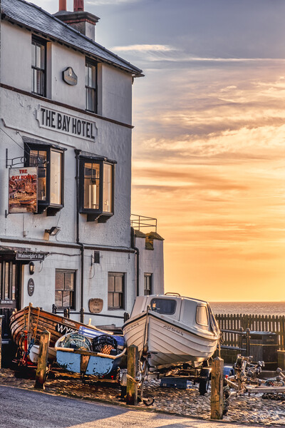 The Bay Hotel Robin Hoods Bay Picture Board by Tim Hill