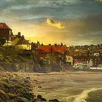 Buy canvas prints of Mystical Whitby Sunset by Tim Hill
